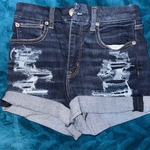 American Eagle Dark Blue Denim Shorts